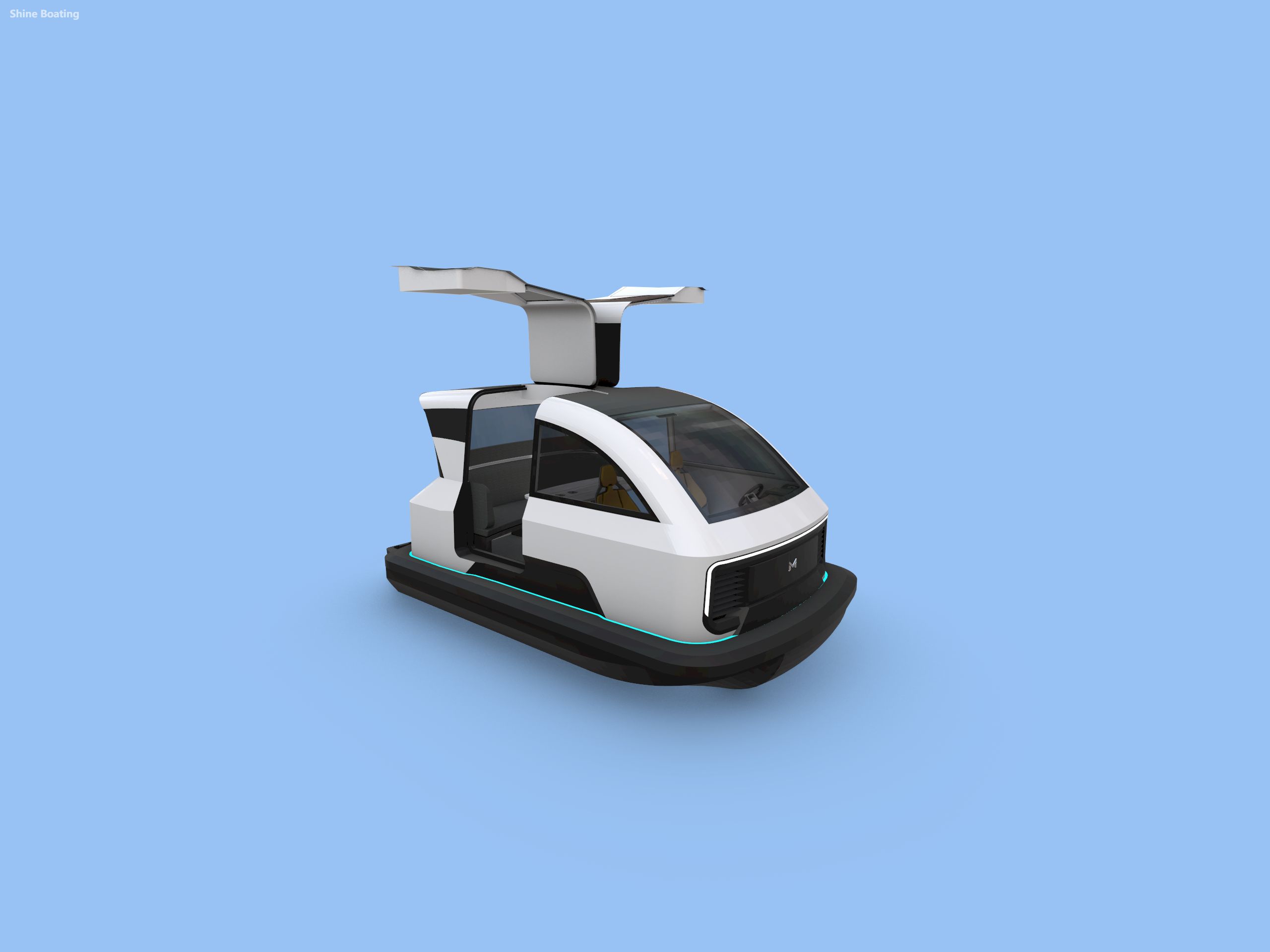 SW05 Electric Duck Wing Boat Modern Cabin Design Bateau électrique Duck Wing SW05 avec cabine fermée moderne et conception sur le toit
