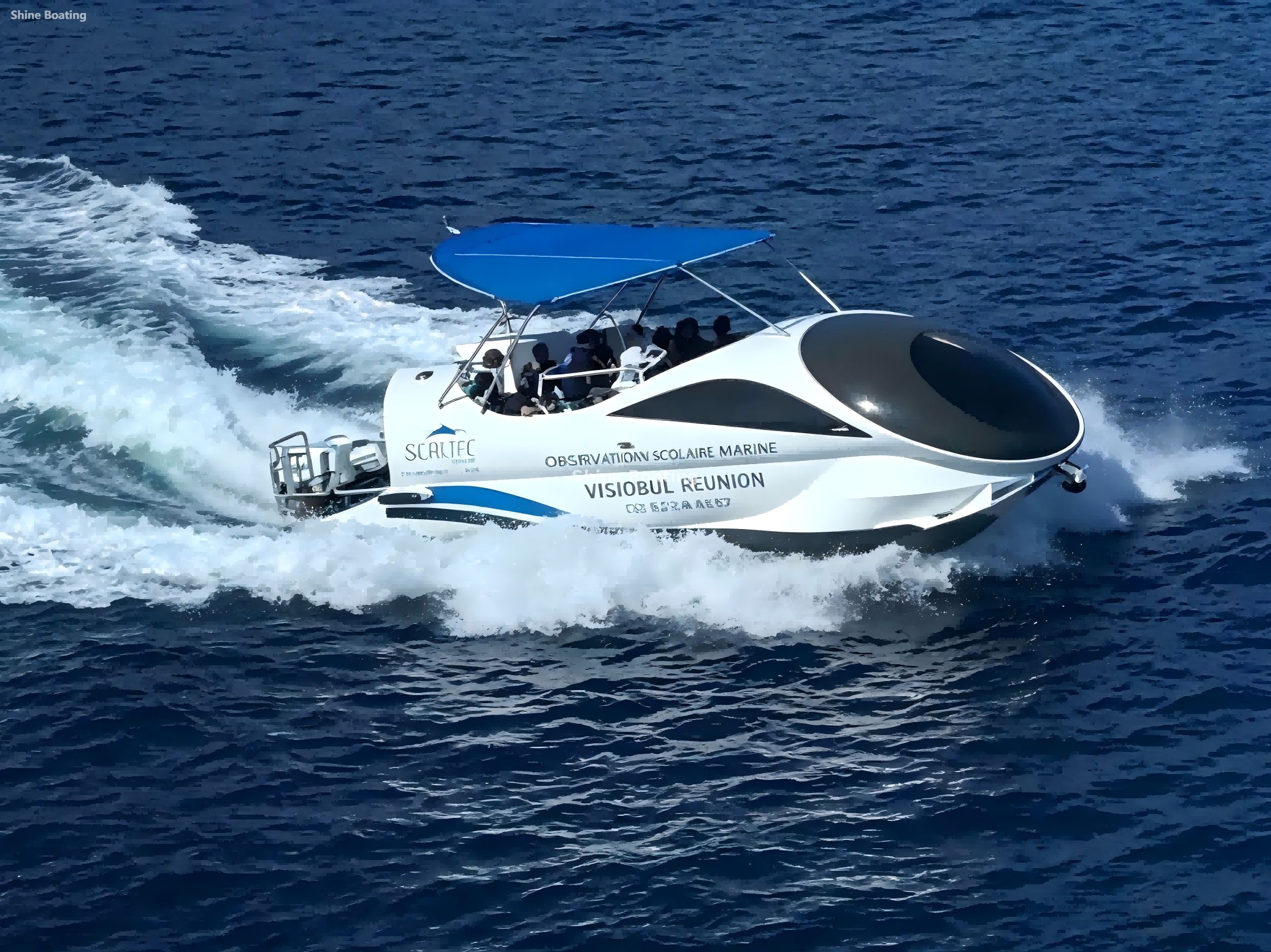 12m Semi-Submersible FRP Sightseeing Boat (4) Bateau touristique semi-submersible en FRP de 12 m (4)
