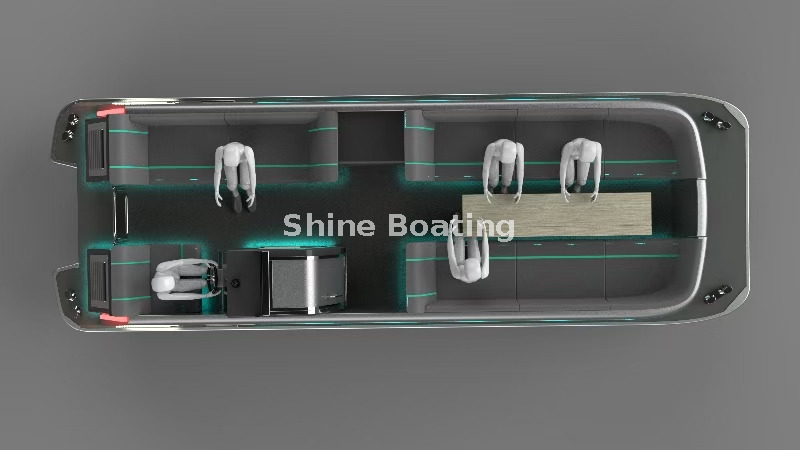 Bateau touristique &eacute;lectrique de 9 m (bateau ponton) (2)